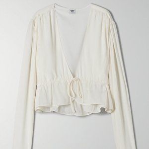 Aritzia Sunday Best Tie-Front Blouse